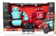 FAO Schwarz Robot Knockout Remote Control Boxing Toy Set, Bam VS Pow, 1015721