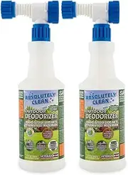 Amazing Outdoor Deodorizer odor eliminator Natural Enzyme Just Spray & Walk Away Grass, AstroTurf, Dog Runs, Patios, Decks, Fences & More Vet Approved - 32oz 2pk odor eliminator for strong odor