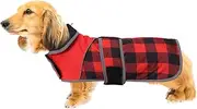 WaterproofWarmThermalQuiltedDachshundCoat,OutdoorDogApparel,DogCoatsWaterproof,Warm Coats & Jackets for Dogs withHarness Hole,Dog Clothes for Small Medium Large Dogs,Dog Winter Coat for dachshund Coat