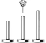 [COCHARM] F136 Titanium Hypoallergenic Helix Cartilage Tragus Piercing Jewellery 16G Threadless Cartilage Labret Bar 6mm 8mm Conch Bar Push Pin