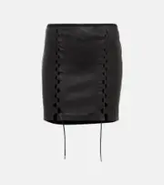 [Dion Lee] Dion Lee Hinge-seam leather miniskirt AU 10 black