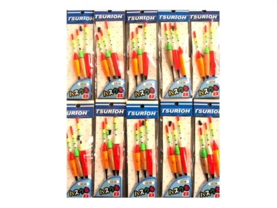 ** TSURIOH Hasu Float 3pcs B-set Micro fishing float x 10pack total 30pcs