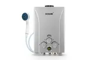 MAXKON 10 in 1 550L/Hr Portable Outdoor Gas LPG Instant Shower Water Heater - Silver