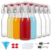 8 Set, 8 OZ Swing Top Glass Bottles - Flip Top Beer Brewing Bottles with Stop...