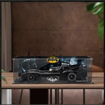 Acrylic Display Case with custom engraving for Lego Batmobile 76139