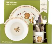 SIGIKID Mister O'Lui 52919 Children's Crockery Set 6 Pieces with Plate, Cup, Bowl, Spoon, Fork, Knife