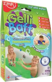 Gelli Baff Green, 1 Bath or 6 Play Uses from , Turns Water into Thick, Colourful