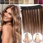 THICK ONE PIECE 100% Real Remy Clip In Remy Human Hair Extensions Highlight Weft