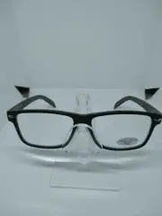 Perry Ellis Eyewear Mens Eyeglasses Readers Square Dark Gray Woodgrain +2.00 NEW
