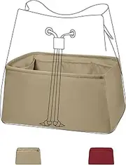 [DGAZ] Silk Purse Organizer Insert for LV Neonoe MM Bags（Single interlayer），Silky Smooth Bag Organizer，Luxury Handbag & Tote Shaper（CRIS Tourterelle，MM）