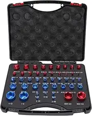 46Pcs Thread Checker, Steel Imperial and Metric Nut Thread Checker for Nut Bolt Size Finder and Identifier, Bolt Measuring Tool for Mechanical Work Home Projects