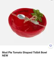 Mud Pie Tomato Shaped Tidbit Bowl NEW