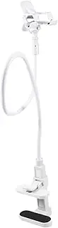 NUOBESTY Gooseneck Phone Holder with Clip Base Long Arm Bracket for Cellphone and Tablet for Desk Bedside and Office Use Flexible Viewing Angle Compatible
