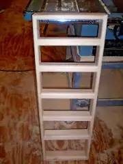 6 SHELF 12 X 36 SOLID PINE WOOD SPICE RACK, WALL MOUNT WITH 2 INCH WORKING SHELF