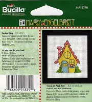 Cross Stitch Kit Mary Engelbreit Mini Frame Project Bucilla Santa's Shop NEW