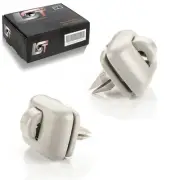 2x Sun Visor Bracket Clips Grey Cover Cap for Audi A5 A6 Q2 Q3 Q5 Q6 Tt (for: Audi)