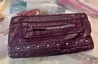 Ampere Creations Malie Wristlet/Crossbody Soft Vegan Leather Studded Purple