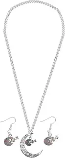 [JOINPAYA] 1 Set Color Palette Charm Sweater Chain Necklace Drawing Board Earrings