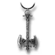 SteamPunk Victorian Alchemy Gothic Kaspar's Axe Pendant Necklace, NEW UNUSED