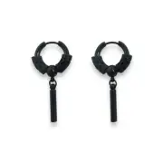 Metal Bar Dangle Drop Earrings for Men Women Punk Hip Hop Unisex Style
