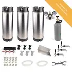 3 x Brand New Ball Lock Keg System Tap Kegerator Co2 Regulator Drip Tray Beer