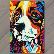 FLATCARD Funky Swagger - Colorful Modern King Charles Spaniel Dog