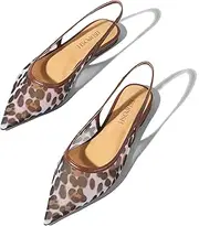 [IBDPOSH] Slingback Flats for Women Stylish Pointed Toe Design with Comfortable Mesh Material for Breathable Party Dress Elegant Shoes