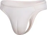 [BIMEI] Thong Panties, Underwear Crossdresser Transgender Camel Toe Panty for Men (L, Beige)