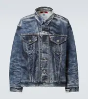 [Junya Watanabe] Junya Watanabe x Levi's® printed denim jacket AU 93 blue