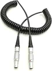 Right Angle 2pin Power Adapter Coiled Cable for Tera~ek Bond/A~RI Camera(Straight to Straight)