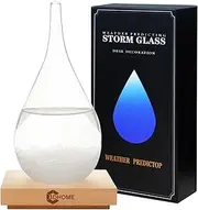 Storm Glass Water Drop Shaped Crystal Ball, Christmas Decoration Storm Glass Weather Forecaster Weather Station, Fashion Creative Office Desktop and Home Decor (XX-L)