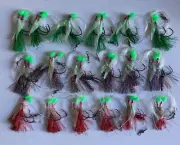 18 pcs Snapper Snatchers Flasher Circle Hook Fishing Rigs 5/0 3 Colors Special