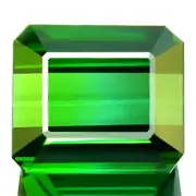 4.02ct IF-Flawless Top 5A+ Green Natural Tourmaline Sparkling Best Octagon Cut