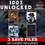 Soul blade calibur II 2 III 3 PSX PS1 PS2 Memory Card Unlocked Completed Saves