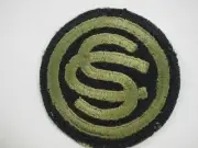 Army Officer Candidate School Insignia Shoulder Patch Green on Black