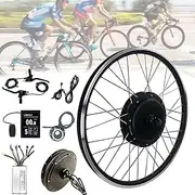 electric bike conversion kit 48V 1000W/1500W E-Bike Conversion Kit, 20/24/26/27.5/28/29 In 700CC Front Wheel Electric Bicycle Brushless Gearless Motor Conversion Kit For Mountain Road Bike(1000W,24inc