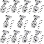 SNOKAY 10-Pack Soft Close Cabinet Door Hinges - Full Overlay for Kitchen, Wardrobe, Bathroom, Bedroom - Effortless & Quiet Installation on Aluminum, Glass, and Wooden Cupboard Doors