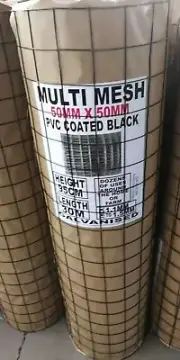 30m Roll 95cm H Black 50x50mm Welded Wire Mesh Animal Fence Dog Pet Fencing Yard