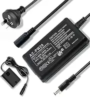 [KWTOUL] AC-PW20 AC Power Supply Adapter NP-FW50 Dummy Battery Kit Compatible with Sony Alpha A6500 A6400 A6300 A7 A7II A7RII A7SII A7S A7S2 A7R A7R2 A55 A5100 RX10 NEX-5 NEX-5A NEX-5C Cameras