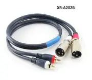 2ft. 2-XLR 3C Male to 2-RCA Male Stereo Audio Cable, CablesOnline XR-A202B