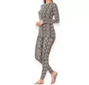 ZENANA LOUNGE WEAR PJ'S FALL WINTER COZY MATCHING SET LEGGINGS ANIMAL-PRINT SZ.L