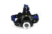 Raylight Headlamp Headlight LED Torch XM-L T6 Zoomable Rechargeable 2x 2000mAh 18650 Batteries