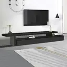 Marlin Tempered Glass Top Ample Storage White 3 Drawers TV Cabinet