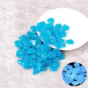 500 Pcs Glowing Rocks, Glow in The Dark Rocks for Outdoor Decor Garden Lawn Yard, Aquarium,Indoor Outdoor Decor for Garden Walkway Fish Tank Aquarium Vase Filler (Color : Blue 2)