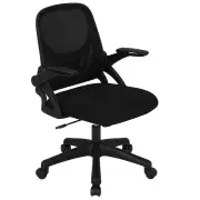 CostwayMesh Ergonomic Computer Desk Chair with Lumbar Support and Flip-up Arms-Black