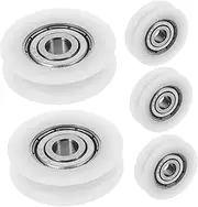 Efficient Barn Door Wheels Roller Bearings u Groove Pulley Wheel Set for Sliding Doors and Windows
