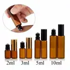 5pcs 3 - 10ML Amber Roll On Glass Essential Oil Perfume Bottle HOT