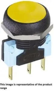 Apem PUSH BUTTON SWITCH 5A Momentary SPDT IP67, Tab Terminal, Dome Shape RED