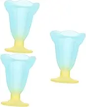 3pcs Ice Sundae Glasses Stylish Cold Drinks Holder for Bars Home Restaurant High-Class Glass Dessert Cup