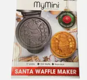 NEW Sealed in the BOX My Mini Santa Design Mini Waffle Maker (5”) Christmas